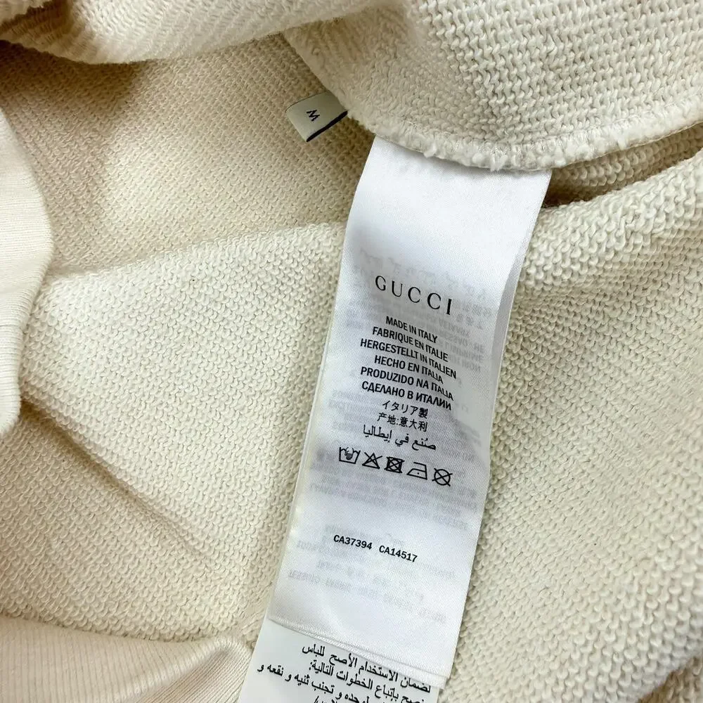 Gucci Interlocking GG Striped Crew Neck Sweater Off White SIze M